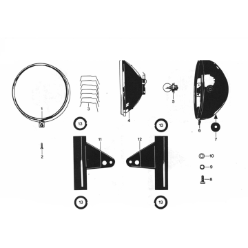 Koplamp Zundapp GTS 50 529-020 tm 023