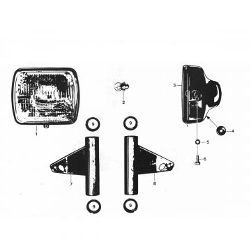 Koplamp Zundapp GTS 50 529-024 tm 029
