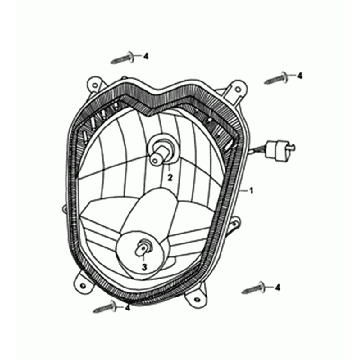 Koplamp Sym Orbit II Euro 4 Mat Gray