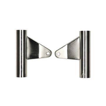 Koplampoor set chroom Zundapp nieuw type 529/530 ronde koplamp (diameter 36mm-hoogte 162mm)Z529-16.601/Z529-16.602