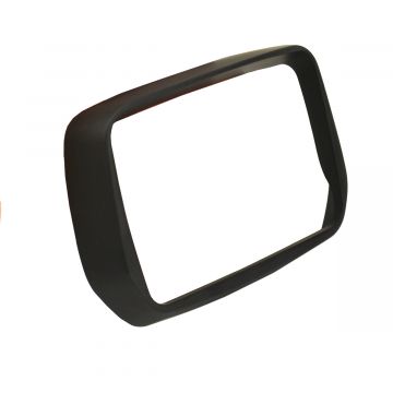 Koplamp sierring/rand matzwart Vespa S 50-125-150cc met langere bovenste rand-booskijker DMP