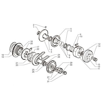 Variateur - Koppeling - V-snaar Beta Ark-k One 50 2-takt AC 2010