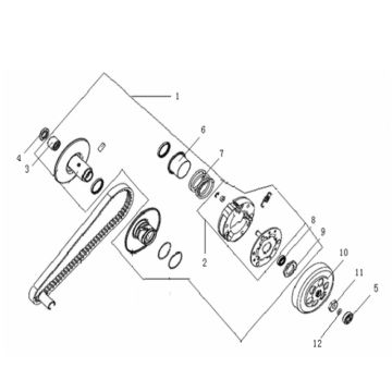 Koppeling - Koppelingshuis Generic Cracker 50 2-takt wit 2009 25