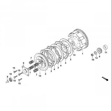 Koppeling Honda MB/MT/MTX/MBX 50 en 80