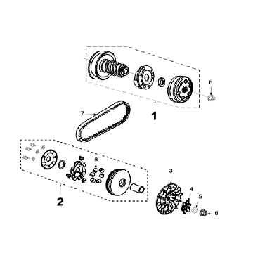 Variateur - Koppeling - V-snaar Peugeot Speedfight 3 50 2-takt LC