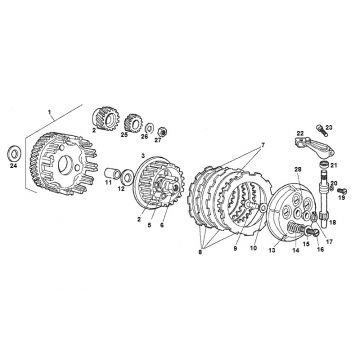 Koppeling - Koppelingsplaten Derbi Senda SM DRD oud model