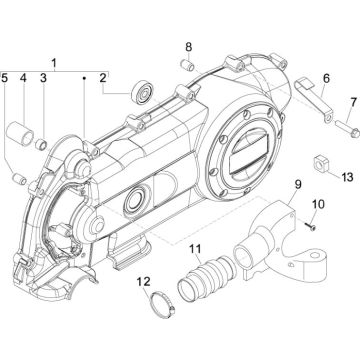 Carterdeksel Vespa LXV 4-takt 2V AC 25km/u