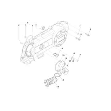 Carterdeksel Vespa Primavera 50 4-takt IGET 3V Euro 4
