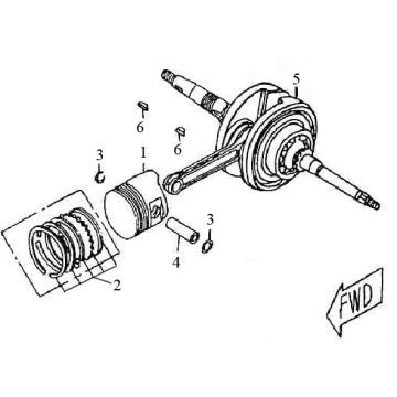 Krukas - Zuiger Lintex Retro 125