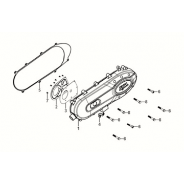 L. crank case cover Sym X-Pro 50 E5