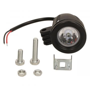 Lamp 12V led verstraler universeel met bevestigingsset zwart waterdicht