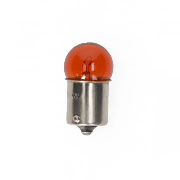 Lamp 12V/10W R10W BA15S oranje (pootjes recht tegenover elkaar)