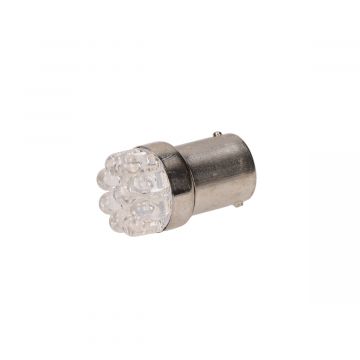 Lamp R10W BA15S 12V oranje 6 LED's