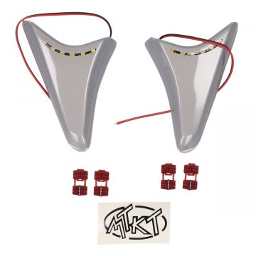 Ledstrip Kymco Agility zilver voorzijde bij koplamp