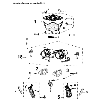 Koplamp - Achterlicht - Knipperlichten Peugeot Speedfight 4 50 2-takt LC zwartgroen