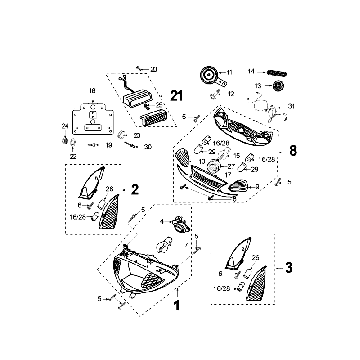 Koplamp - Achterlicht - Knipperlichten Peugeot Vivacity Blauw