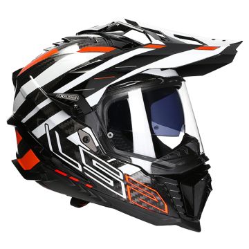  Adventurehelm LS2 Explorer Edge MX701 zwart / fluor oranje