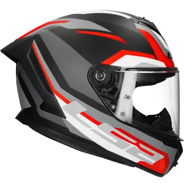 Integraalhelm LS2 Rapid III Hyper FF820 zwart / rood