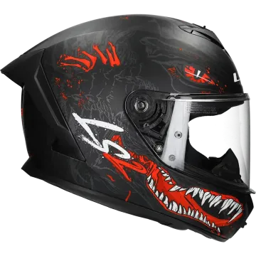 Integraalhelm LS2 Rapid III Kaiju II FF820 zwart / rood / wit