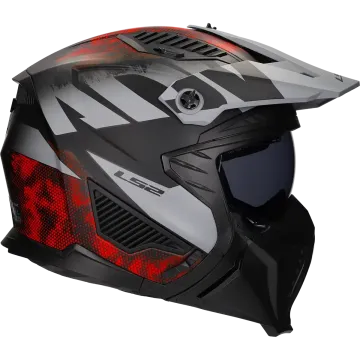 Jethelm LS2 Drifter Gas OF606 grijs / rood