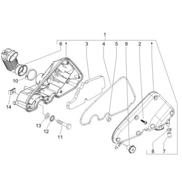Luchtfilter Piaggio New Fly 4-takt 2V