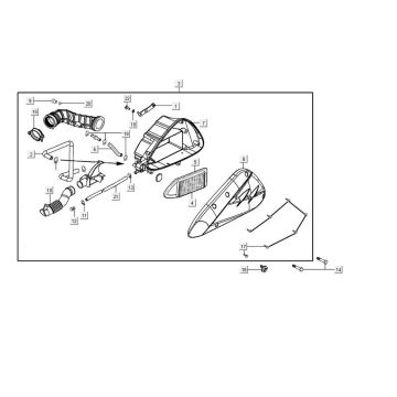 luchtfilter AGILITY 16+ 4T 125 Mat Metallic Light Blue