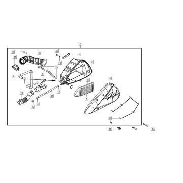 Luchtfilter Kymco Agility 16+ 125 Mat Metallic Silver