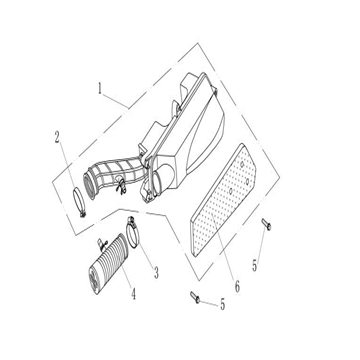 Luchtfilter China Ape 50 wit