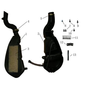 Luchtfilter China Touring rood