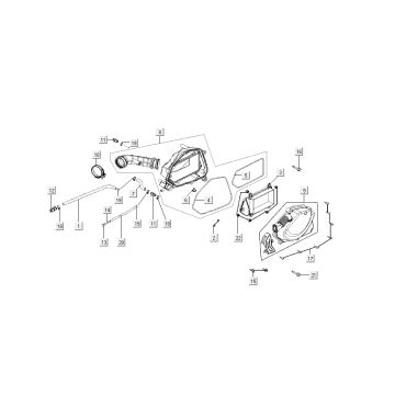 Luchtfilter Kymco New Sento 50i 4-takt rood