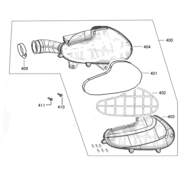 Luchtfilter Kreidler Flory Classic zilver
