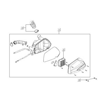 luchtfilter Kymco Agility 12" 125 blauw