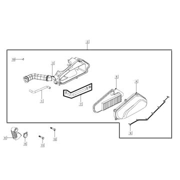 Luchtfilter Kymco Carry 50i 4-takt Euro 4 wit