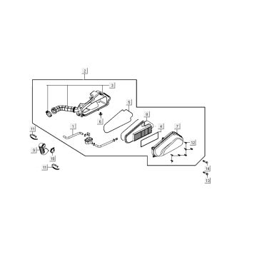 Luchtfilter Kymco Carry 4-takt zwart