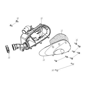 Luchtfilter Kymco G-Dink 2-takt Donkergrijs