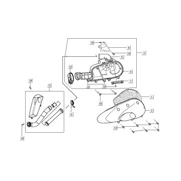 Luchtfilter Kymco Grand Dink 2-takt Zilver