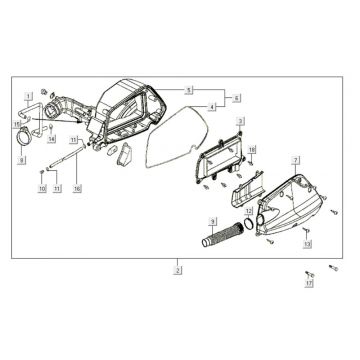 Luchtfilter Kymco Like 200i Zwart