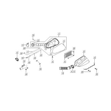 Luchtfilter Kymco New Dink 4-takt zwart metallic