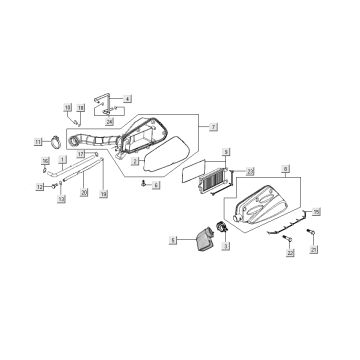 Luchtfilter Kymco People S 50 4-takt AC donkergrijs