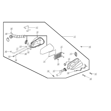 Luchtfilter Kymco People S 50i Euro 4 Blauw