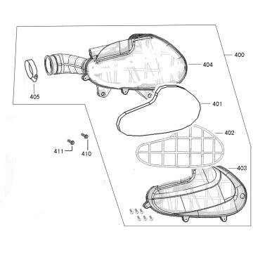 Luchtfilter Rover Riva II zwart