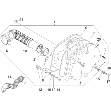 Luchtfilter Vespa GTS 250 ie 2005-2009 (met ABS)