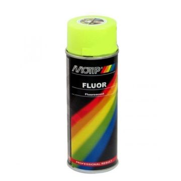 Spuitbus fluor geel 400ml Motip