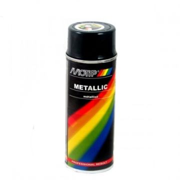 Spuitbus zwart metallic 400ml Motip