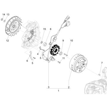 Ontsteking - Stator - Vliegwiel Piaggio Liberty 125 IGET 3V ABS Euro 5