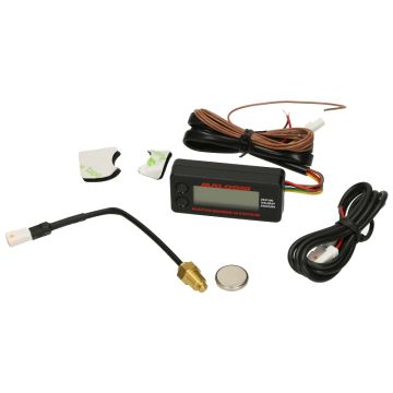 Toerenteller - temperatuurmeter - bedrijfsuren -Malossi- universeel digitaal (69mm x 32mm x 16mm) 5817540B origineel