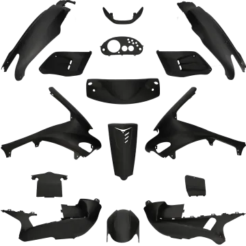 Kappenset Gilera Runner Mat zwart 15-delig Mezoly