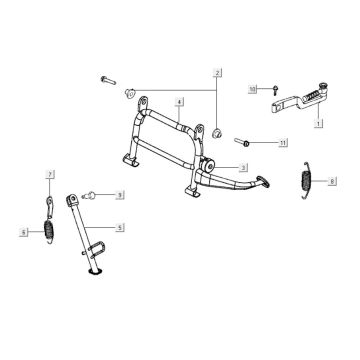 Middenstandaard - Zijstandaard Kymco Like 125