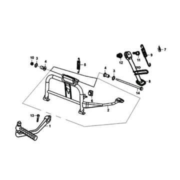Middenstandaard - Zijstandaard - Kickstartpedaal Sym Symphony ST Euro 4