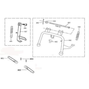Middenstandaard - Zijstandaard BTC Legend zwart